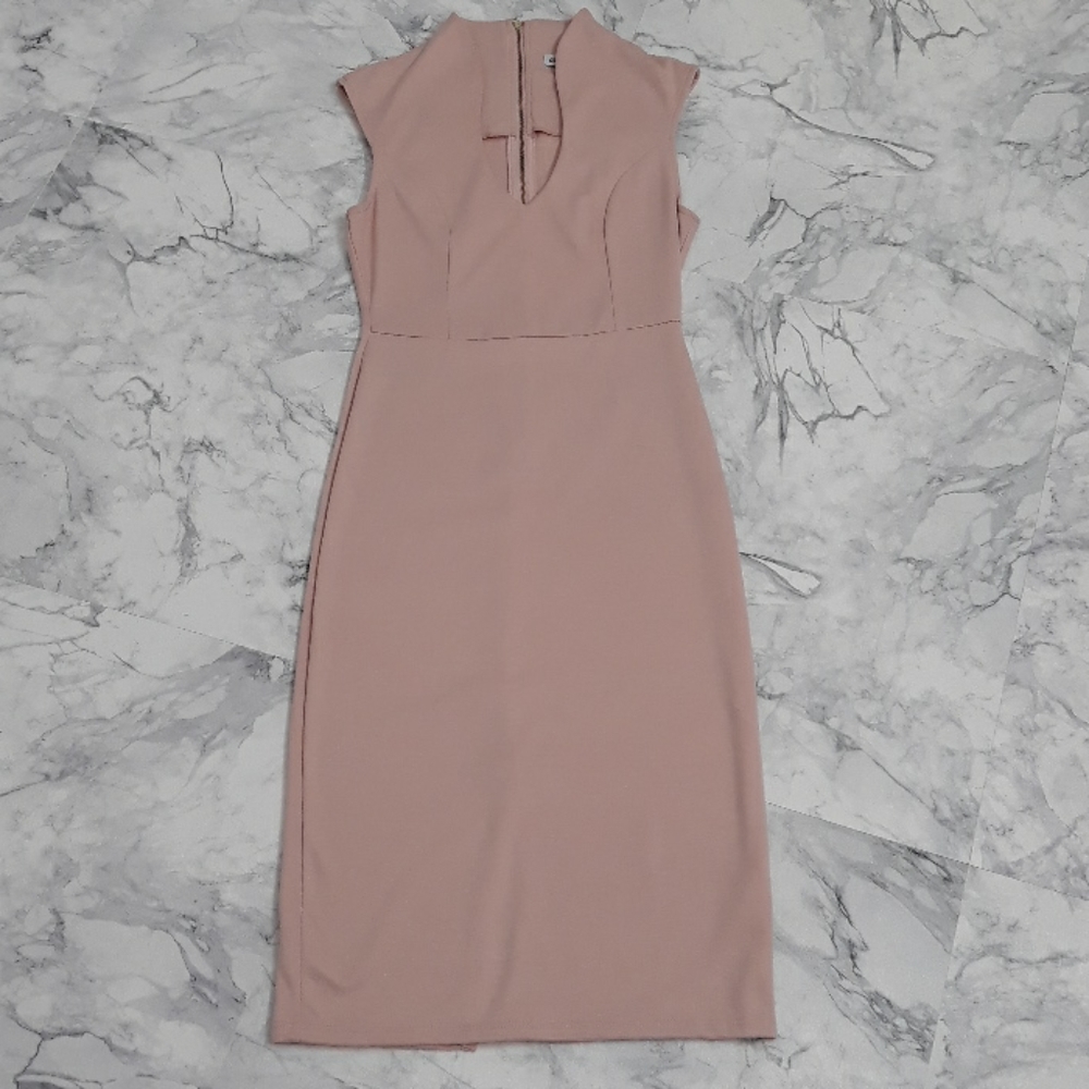 Almost Famous deep v high neck body con sexy dress
